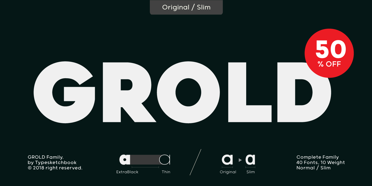 Grold Extra Bold Font preview